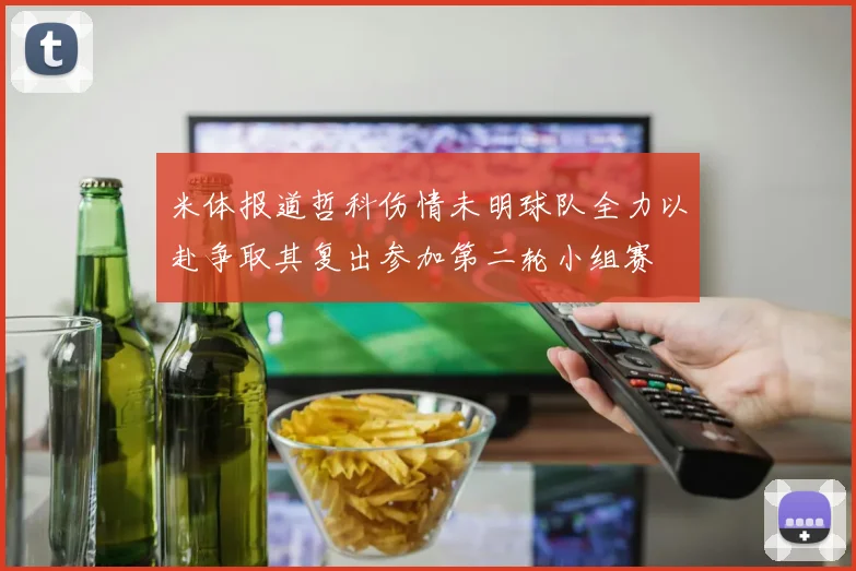 米体报道哲科伤情未明球队全力以赴争取其复出参加第二轮小组赛